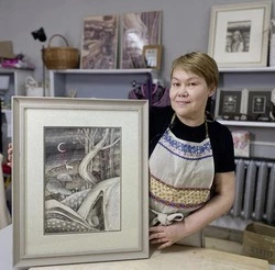 Портрет из рыбьей кожи