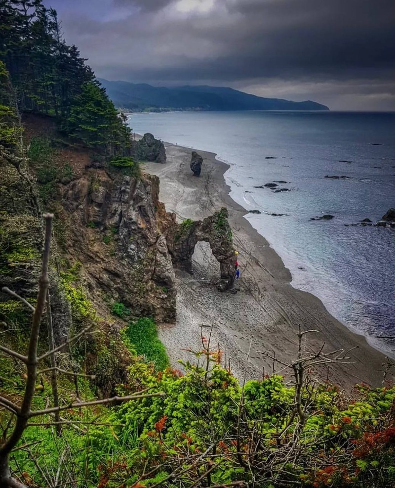 Geothermal landscape and volcanic caldera, Kuril Islands, Sakhalin Oblast, Russi