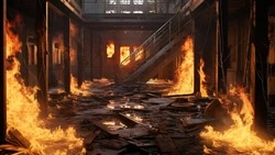 Вспыхнувший склад в Холмске тушили 14 пожарных ночью 4 января