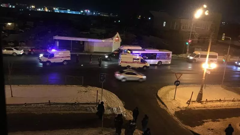 Рейсовый автобус в Южно-Сахалинске попал в серьезное ДТП