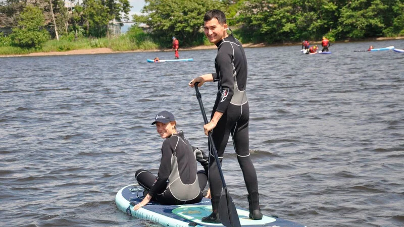Водный фестиваль провели на пляже «Солнечный»