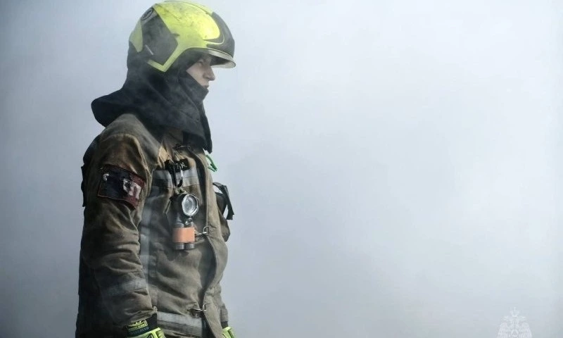 В Южно-Сахалинске сгорел контейнер для сбора отходов