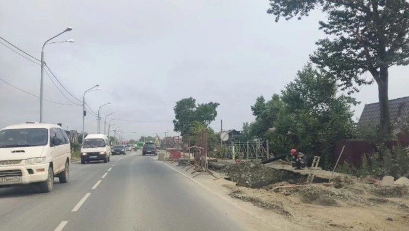 Ремонт на улице Железнодорожной в Южно-Сахалинске завершат до конца июля