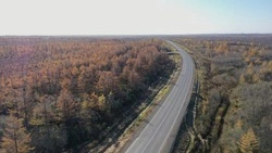 Новый асфальт уложили на дороге от Южно-Сахалинска до Ноглик