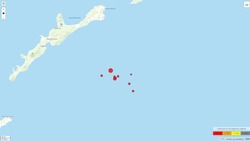 Сразу восемь землетрясений произошло на Южных Курилах вечером 28 декабря 