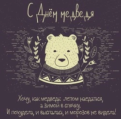 Красивые картинки и открытки на День медведя 2024