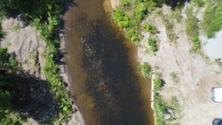 Ученые оценивают подходы лосося к рекам Сахалина с дронов