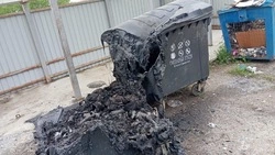 В Южно-Сахалинске сгорели три мусорных контейнера 