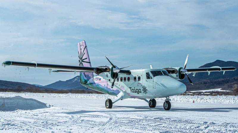 Самолет «Тайги» застрял на сахалинском аэродроме