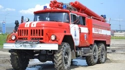 Четыре человека тушили горящий мусор в Корсакове