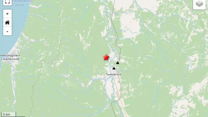 В Тымовском третье землетрясение за сутки