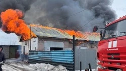 Пожарные три часа тушили гаражи в Поронайске 