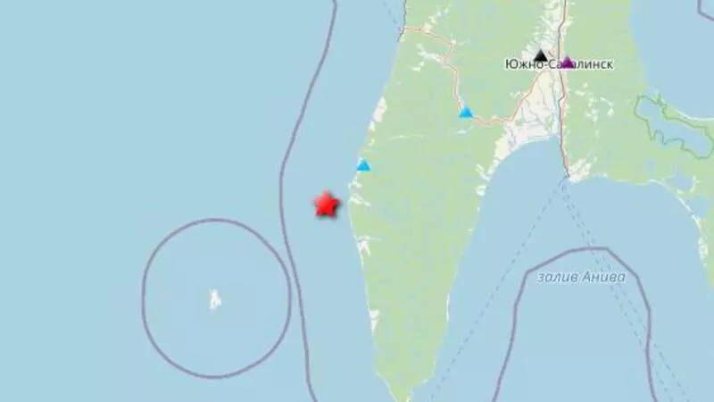Слабое землетрясение могли ощутить жители Сахалина