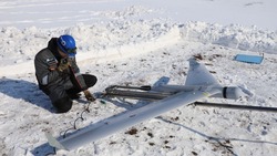 Сахалинских рыбаков оповестили об опасности выхода на лед при помощи беспилотника