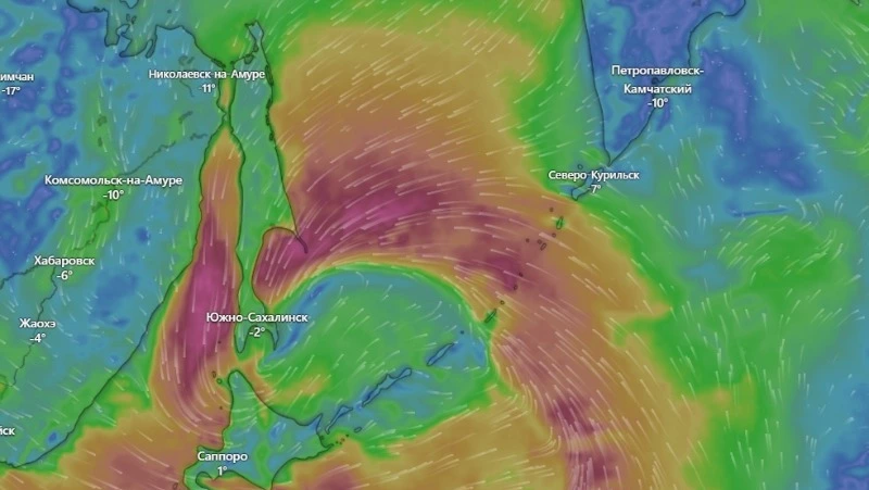 Сильный снежный циклон ударит по Сахалину 13 марта