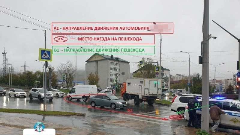 В ГАИ уточнили подробности ДТП со сбитой пенсионеркой в Южно-Сахалинске 