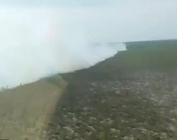 750 гектаров леса горит в Охинском районе вторые сутки — ВИДЕО