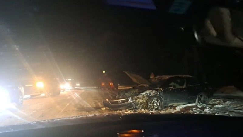 Массовое ДТП с участием пяти машин произошло на трассе Южно-Сахалинск — Оха