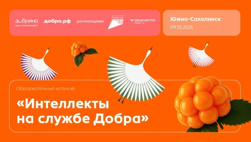 Просветительский интенсив программы Добро.рф пройдет в Южно-Сахалинске 9 октября