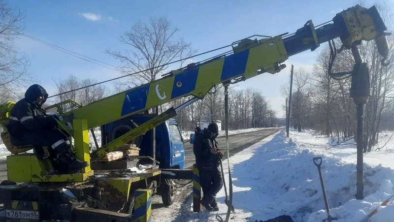Около 2 км новых линий уличного освещения построят в Поронайском районе