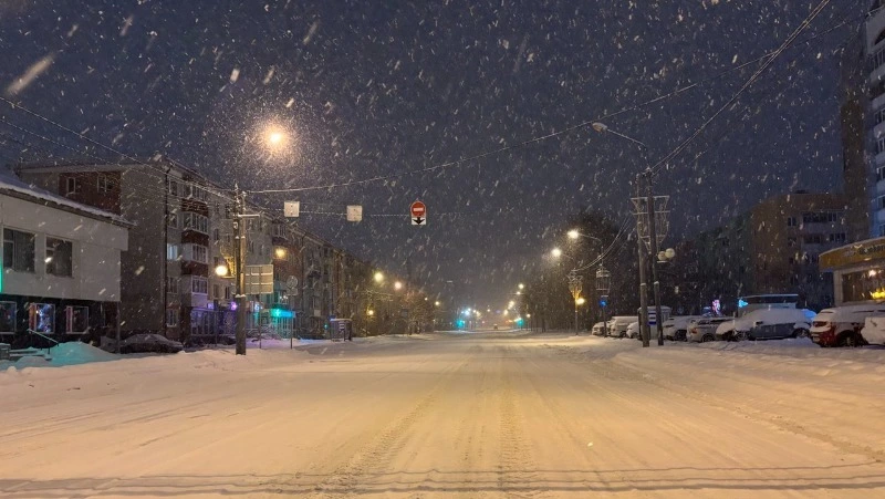 Много снега ждет жителей Южно-Сахалинска 14 января 