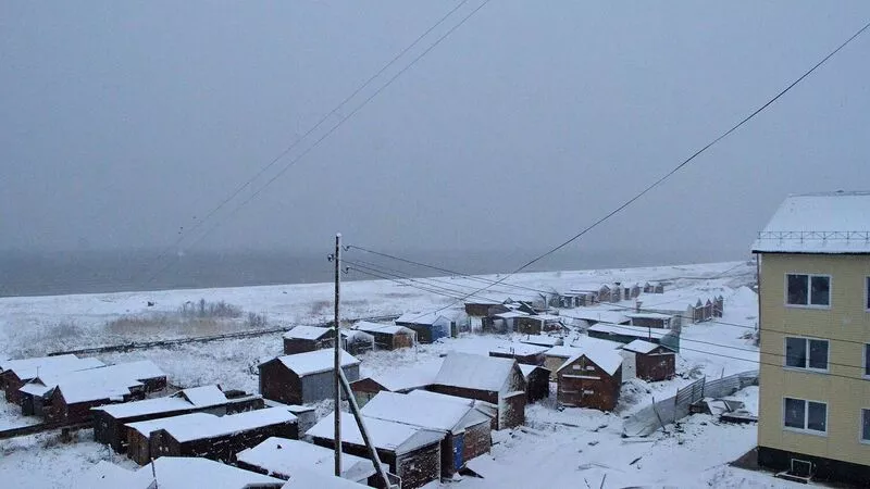 Поронайск накрыл первый снег