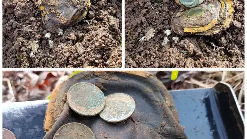 Кладоискатель откопал на берегу Сахалина старинный кошелек с японскими монетами