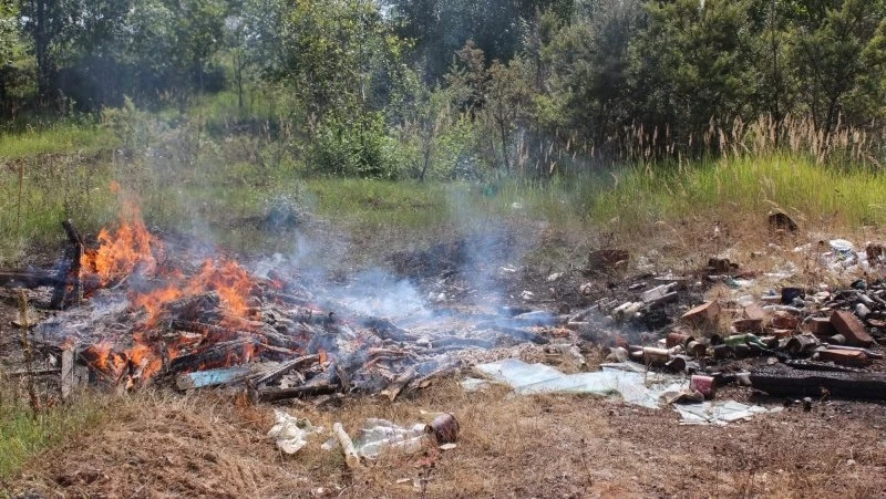 Пожарные потушили вспыхнувший мусор в Невельском районе