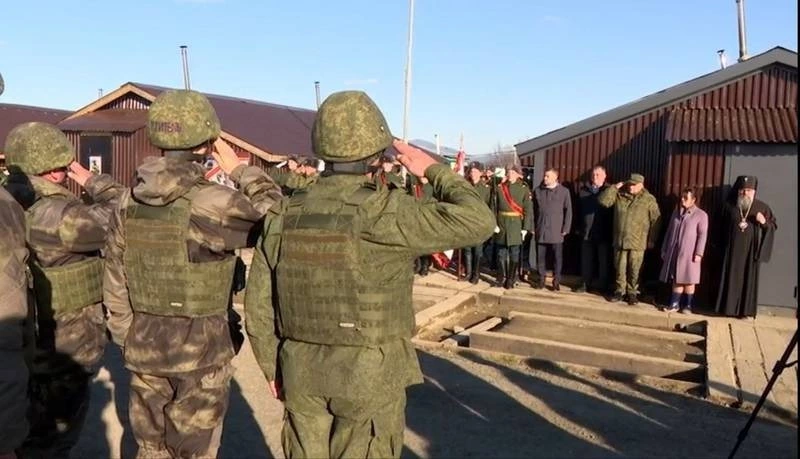 На Сахалине проводили на спецоперацию мобилизованных и добровольцев