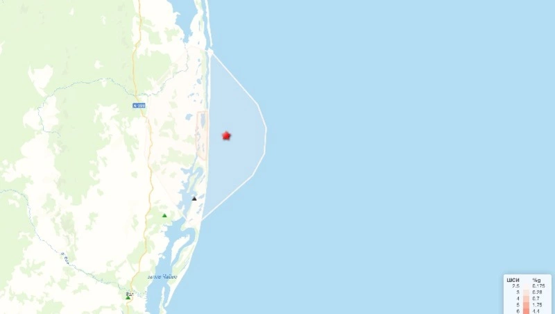 Слабое землетрясение произошло на севере Сахалина