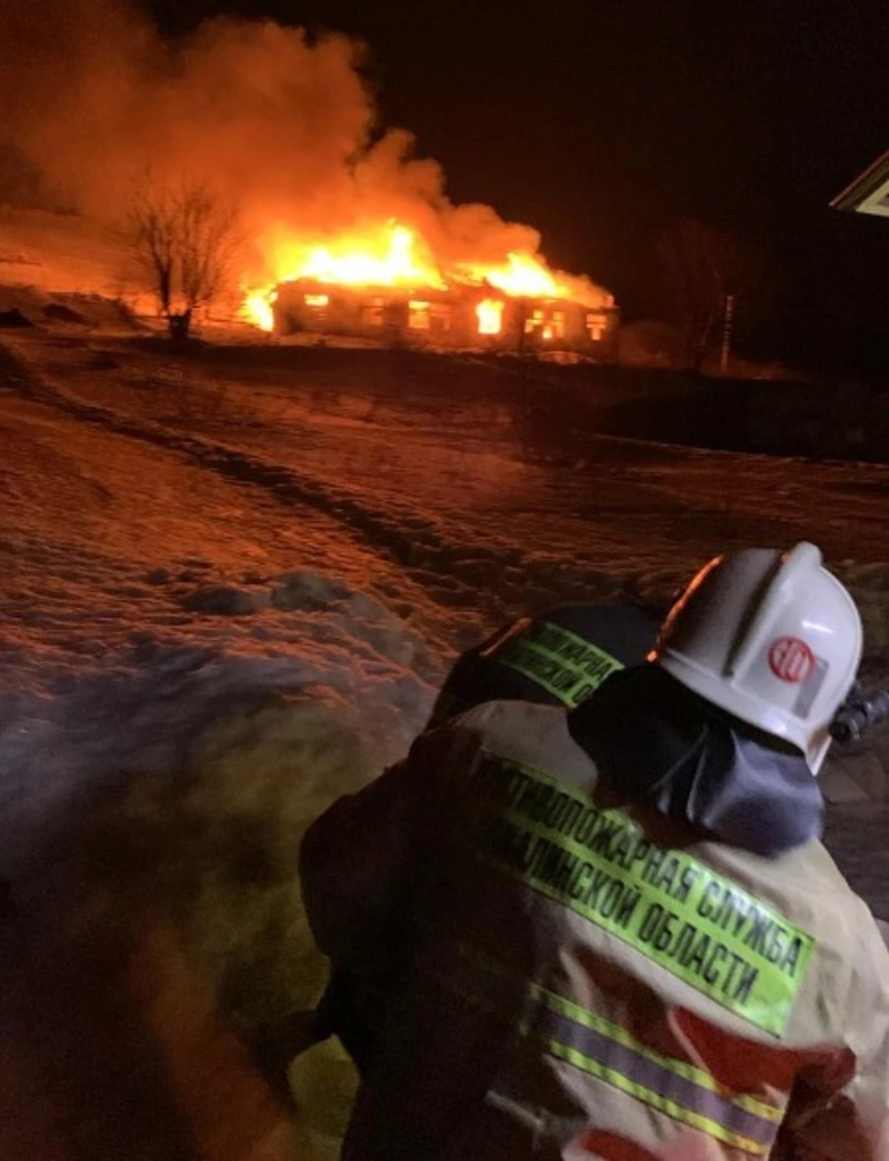 Расселенный дом сгорел в селе Чехов