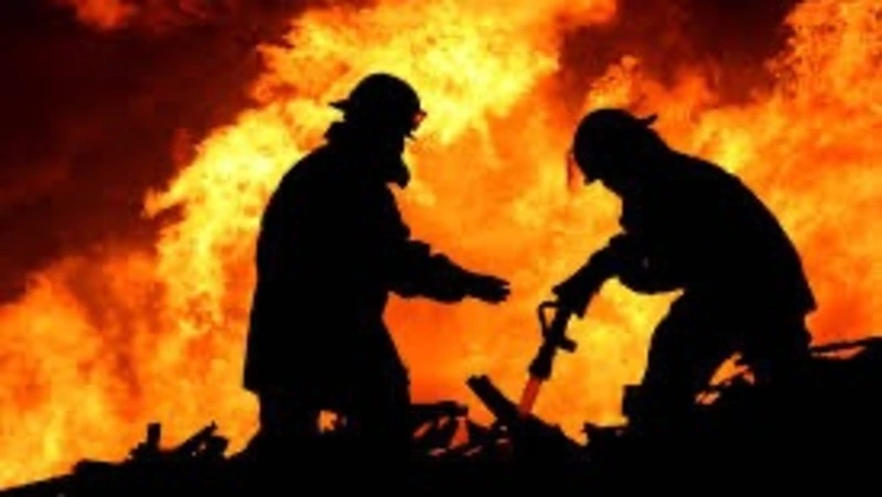 Опилки загорелись в Тымовском на площади 400 квадратных метров