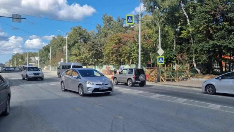 Улицу Комсомольскую полностью открыли для движения в Южно-Сахалинске