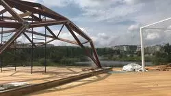 Осьминог, QR-код и бар с напитками. Павильон Сахалина строят на площадке для ВЭФ