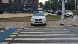 Машину, притворившуюся пешеходом, заметили на улице в Южно-Сахалинске