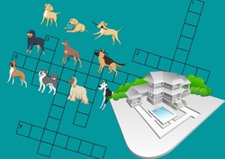 Кроссворд РИА «Сахалин-Курилы» № 10: крупная собака и роскошное помещение