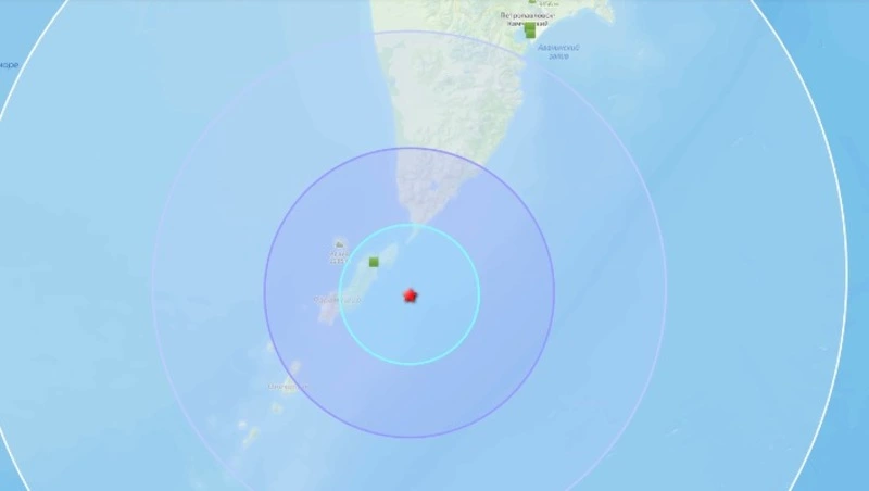 Землетрясение магнитудой 5,8 произошло у берегов Северных Курил