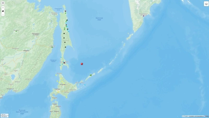  Землетрясение магнитудой 4,6 зафиксировали в Охотском море